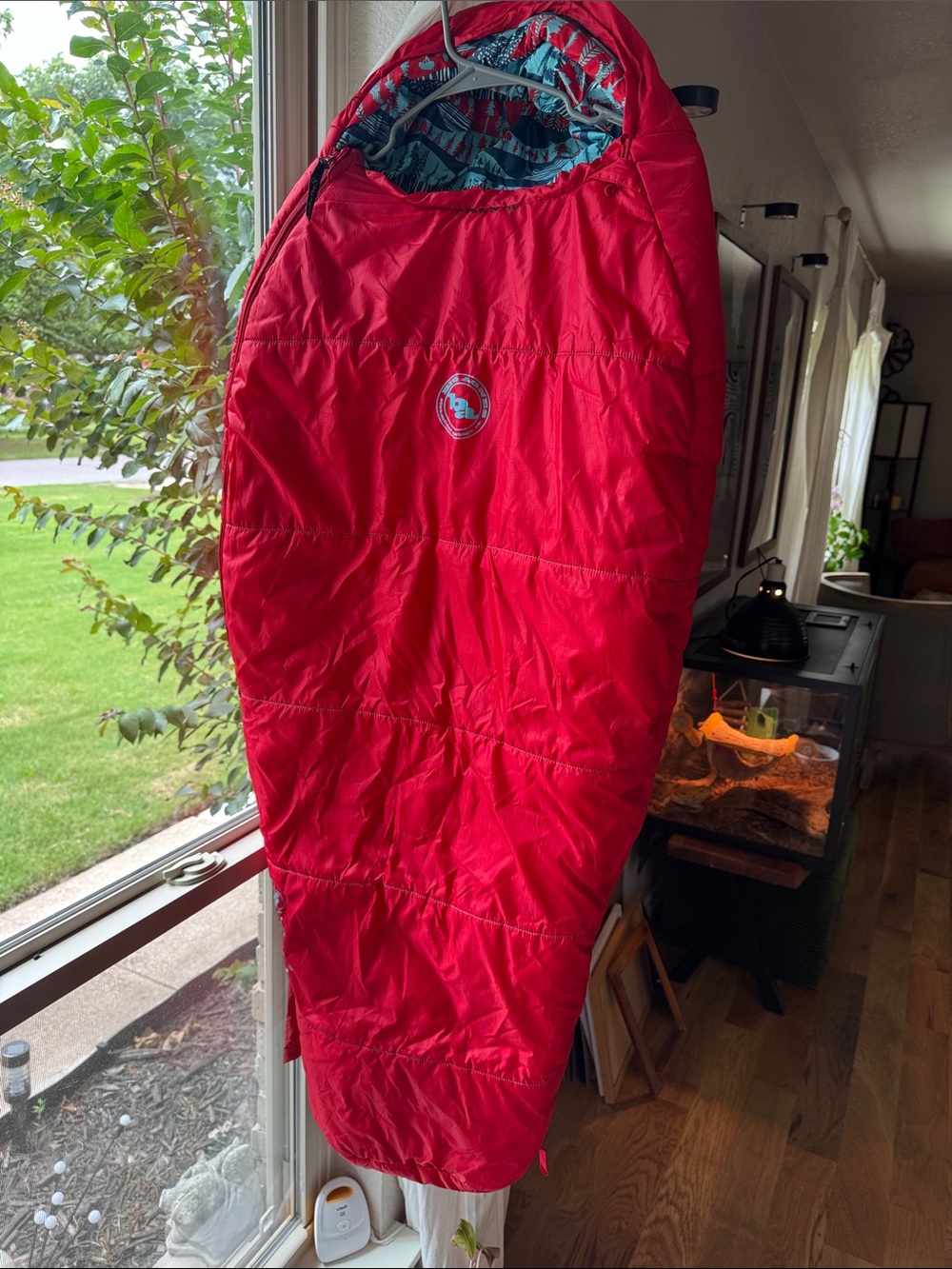 Kids Red Sleeping Bag Coat - Lightweight Puffer